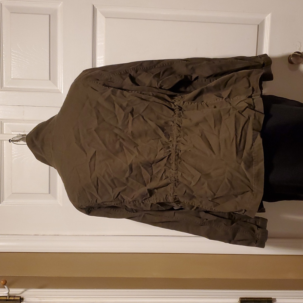 Old Navy Olive Green Women's Zip Down Drawstring Jacket - Size XXL - Picture 9 of 12